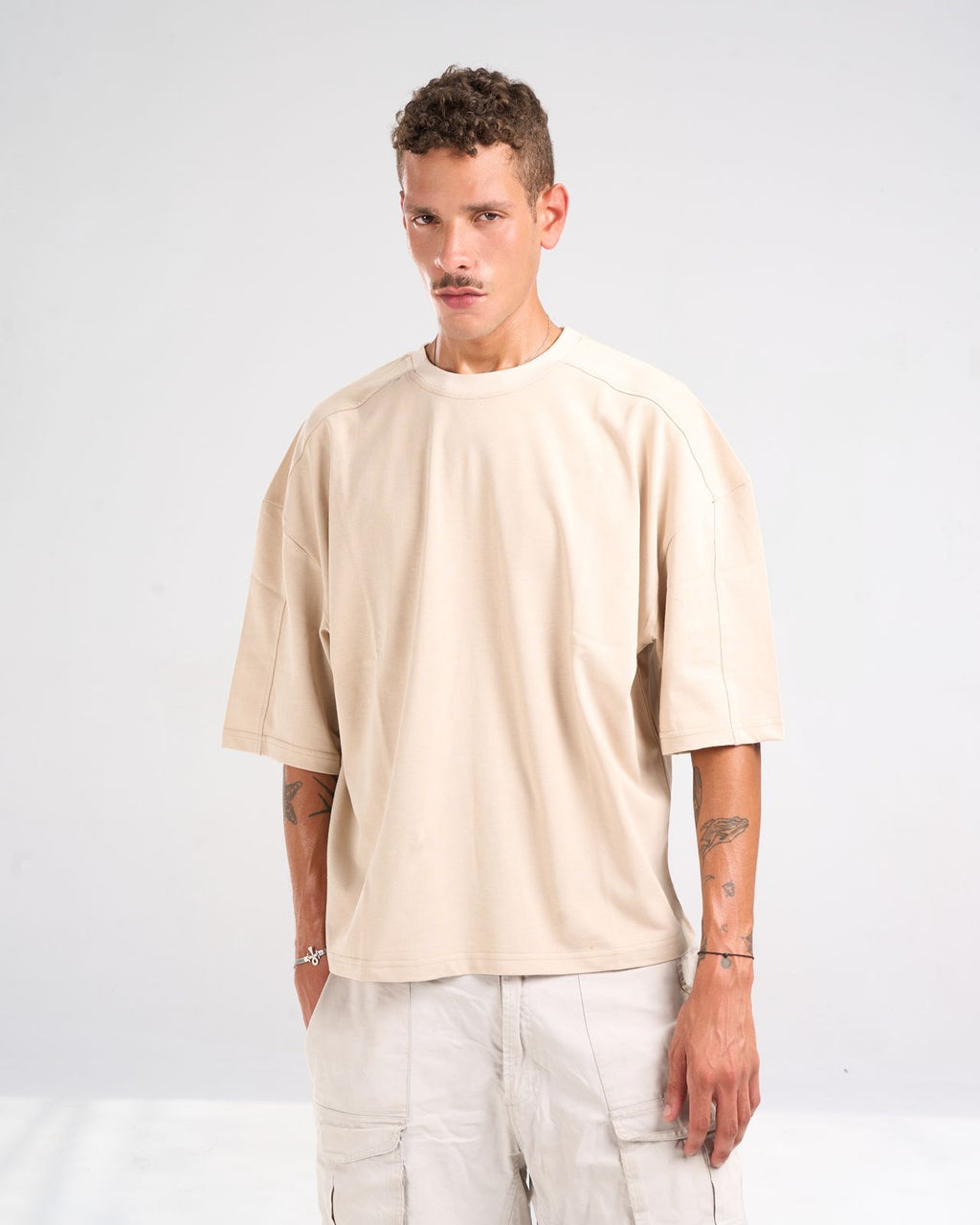Beige basic t-shirt