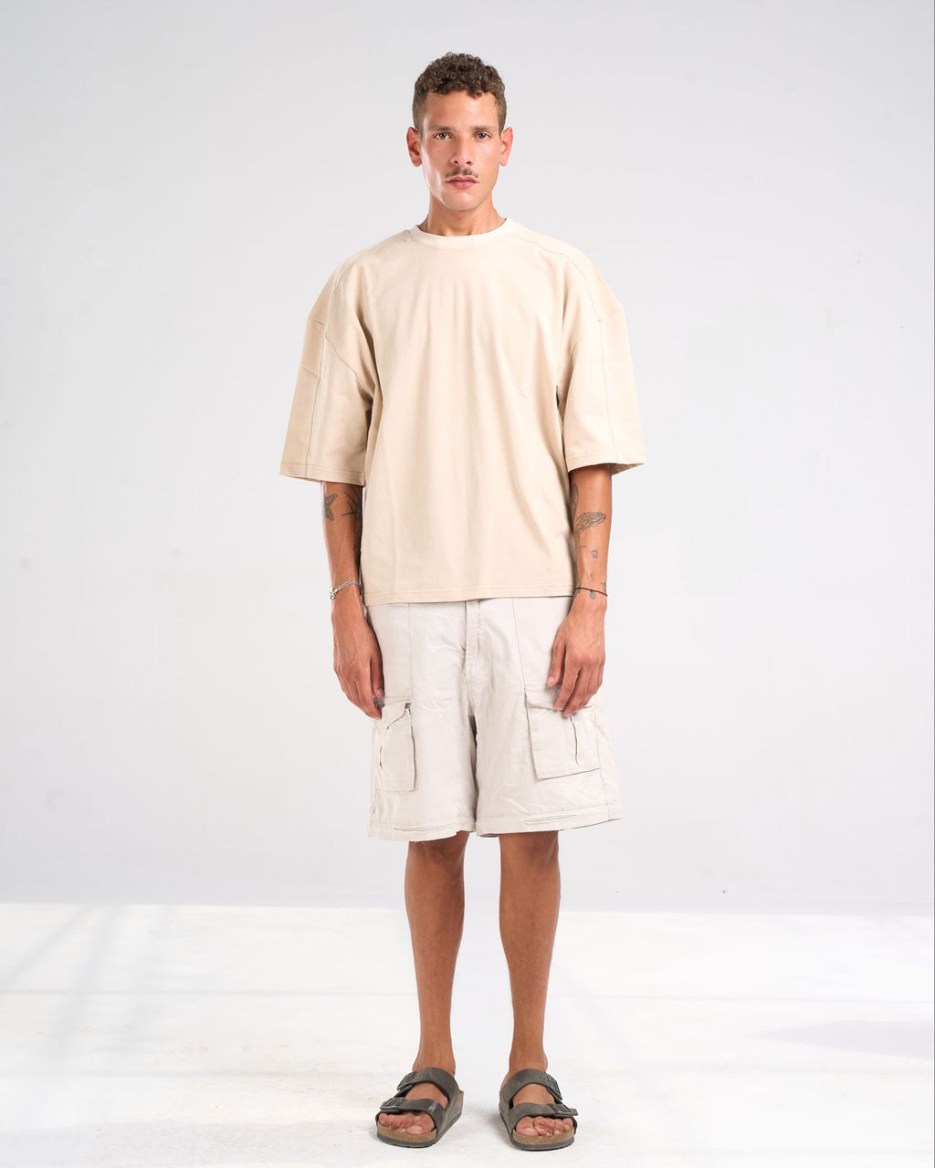 Beige basic t-shirt