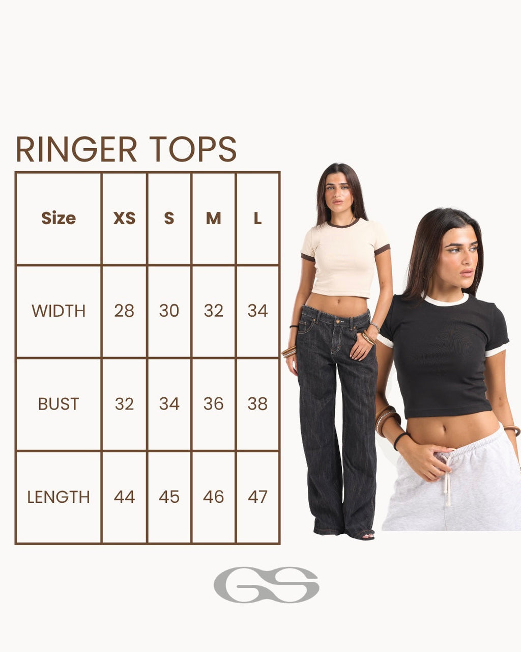 Ringer beige top